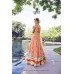 16004 ORANGE ZOYA CRYSTAL WEDDING WEAR LEHENGA